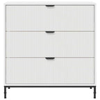 vidaXL Sideboard mit Schubladen Weiß 79,5 x 33 x 82 cm Holzwerkstoff