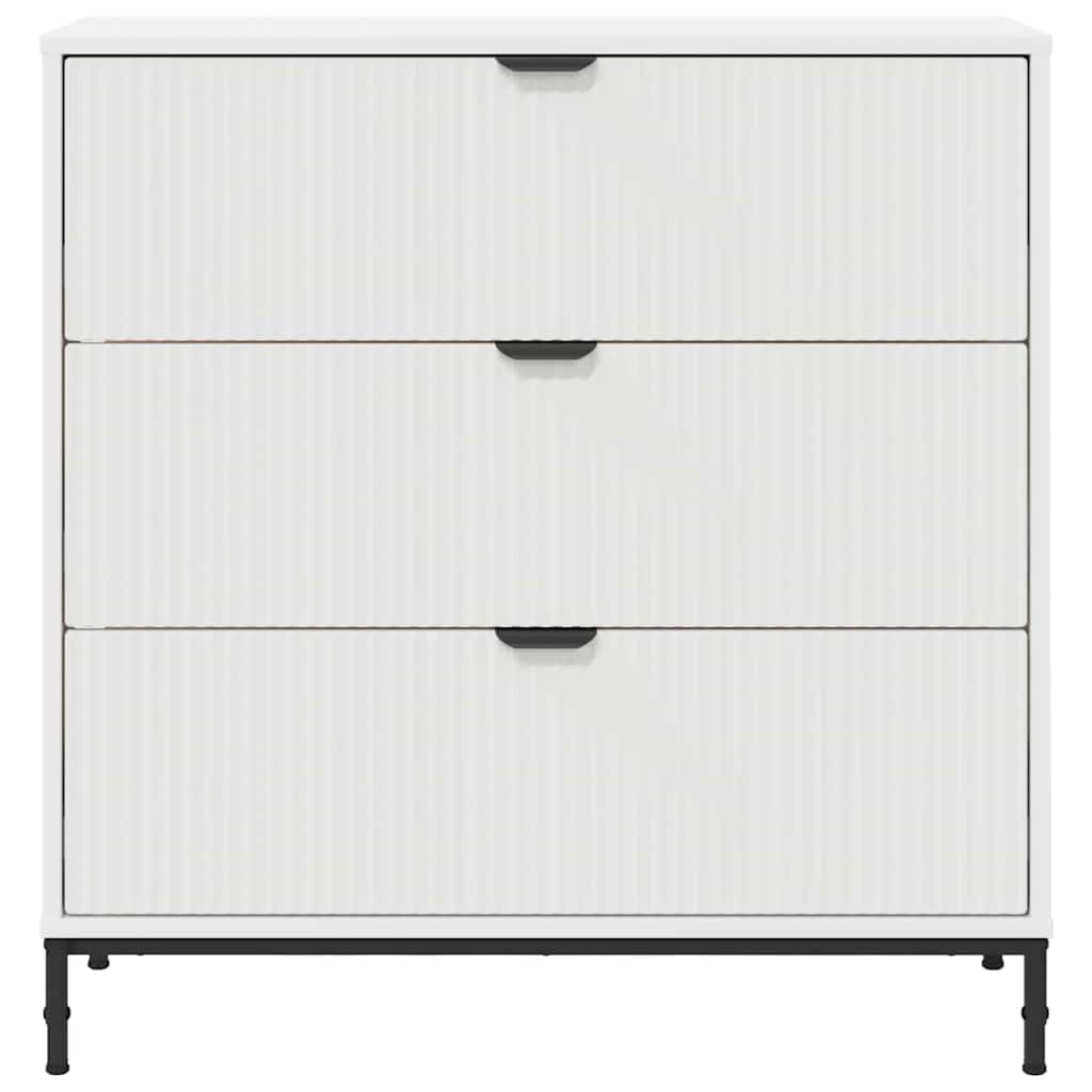 vidaXL Sideboard mit Schubladen Weiß 79,5 x 33 x 82 cm Holzwerkstoff