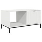 vidaXL Couchtisch mit Schubladen Weiß 90 x 49 x 46 cm Holzwerkstoff