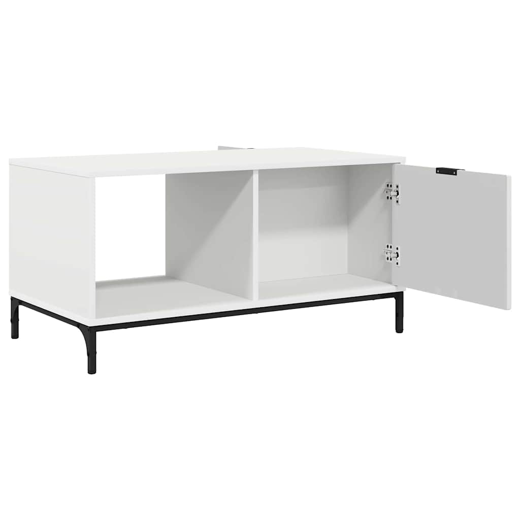 vidaXL Couchtisch mit Schubladen Weiß 90 x 49 x 46 cm Holzwerkstoff