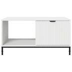 vidaXL Couchtisch mit Schubladen Weiß 90 x 49 x 46 cm Holzwerkstoff