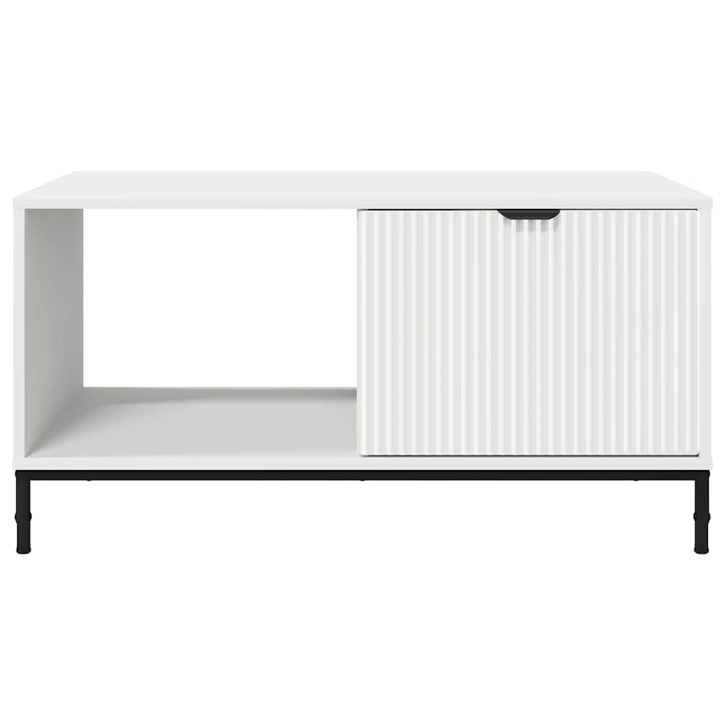 vidaXL Couchtisch mit Schubladen Weiß 90 x 49 x 46 cm Holzwerkstoff