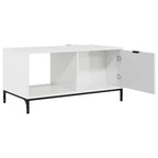 vidaXL Couchtisch Hochglanz Weiß 90 x 49 x 46 cm Holzwerkstoff