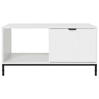 vidaXL Couchtisch Hochglanz Weiß 90 x 49 x 46 cm Holzwerkstoff