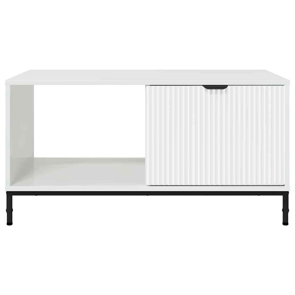 vidaXL Couchtisch Hochglanz Weiß 90 x 49 x 46 cm Holzwerkstoff