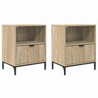 vidaXL Nachttisch 2 pcs Sonoma-Eiche 49 x 36 x 61 cm Holzwerkstoff