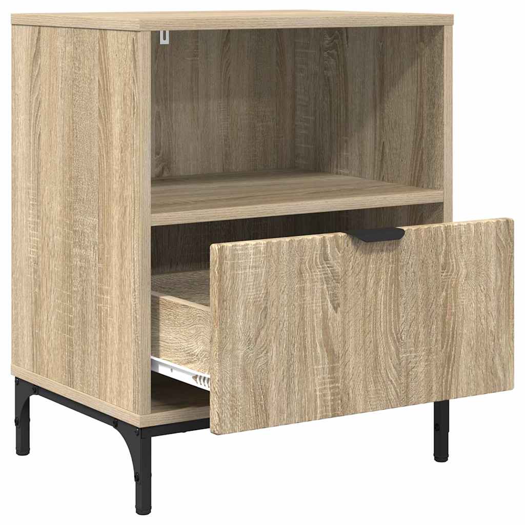 vidaXL Nachttisch 2 pcs Sonoma-Eiche 49 x 36 x 61 cm Holzwerkstoff