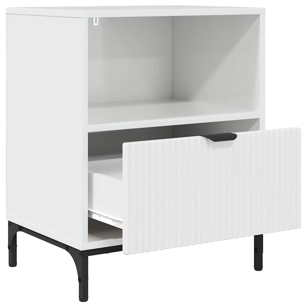 vidaXL Nachttisch 2 pcs Hochglanz-Weiß 49 x 36 x 61 cm Holzwerkstoff