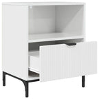 vidaXL Nachttisch 2 pcs Hochglanz-Weiß 49 x 36 x 61 cm Holzwerkstoff
