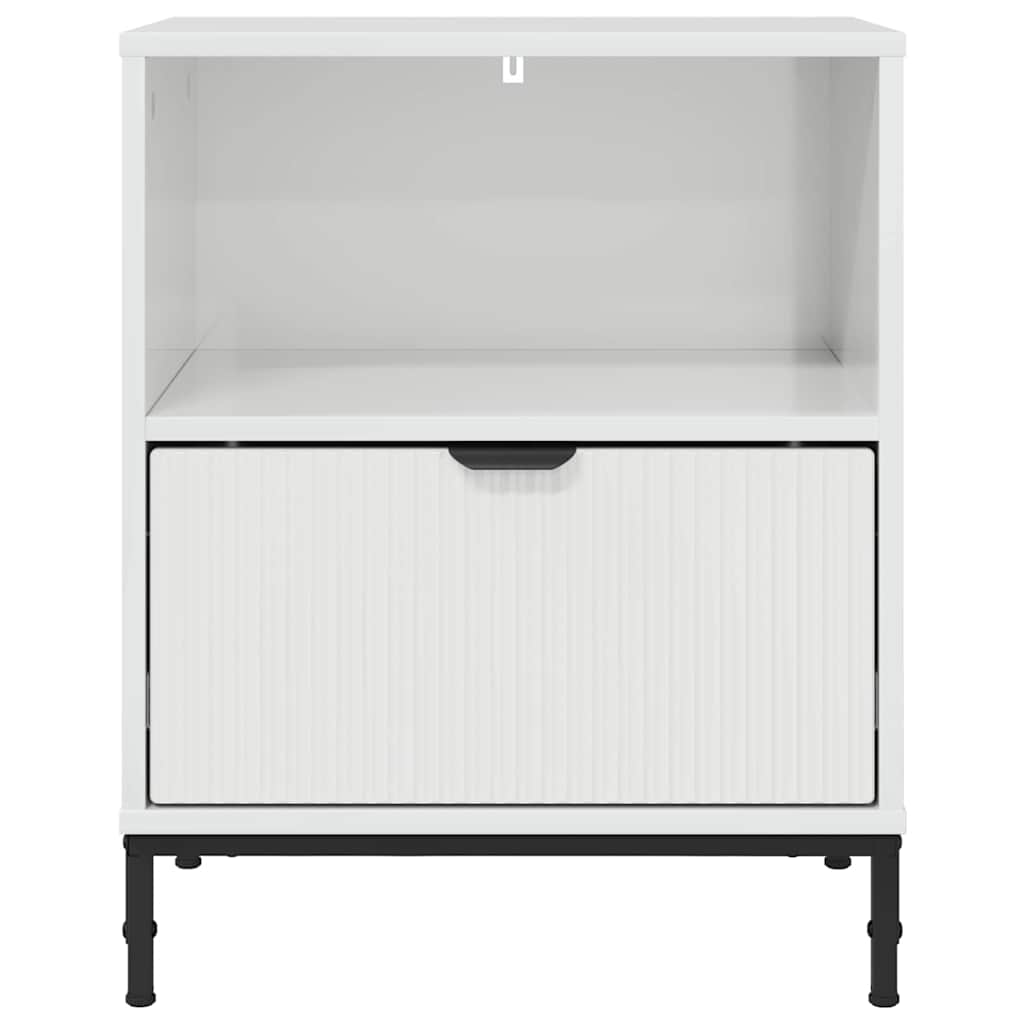vidaXL Nachttisch 2 pcs Hochglanz-Weiß 49 x 36 x 61 cm Holzwerkstoff