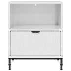 vidaXL Nachttisch 2 pcs Hochglanz-Weiß 49 x 36 x 61 cm Holzwerkstoff