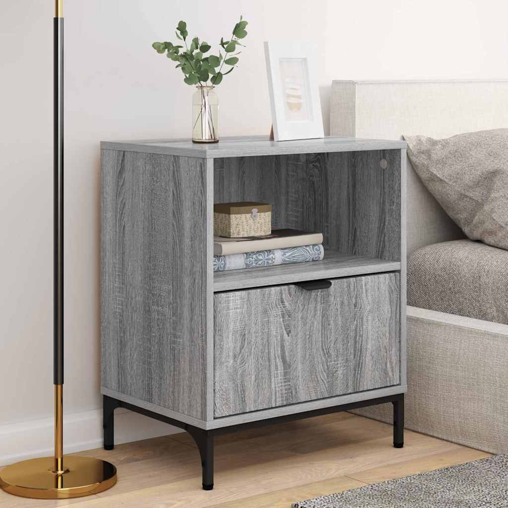vidaXL Nachttisch 2 pcs Grau Sonoma 49 x 36 x 61 cm Holzwerkstoff
