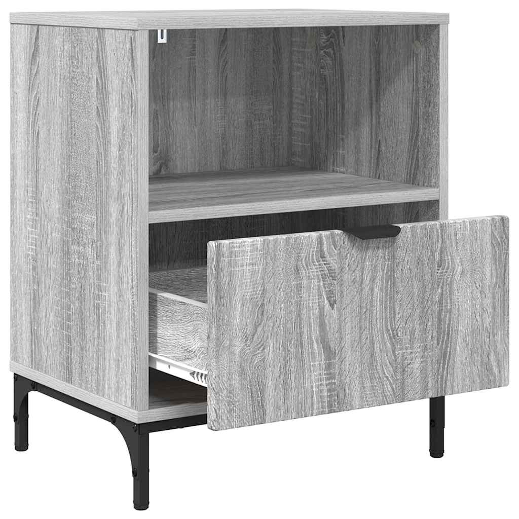 vidaXL Nachttisch 2 pcs Grau Sonoma 49 x 36 x 61 cm Holzwerkstoff