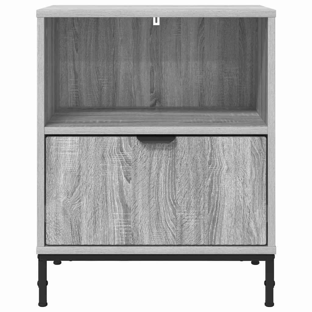 vidaXL Nachttisch 2 pcs Grau Sonoma 49 x 36 x 61 cm Holzwerkstoff