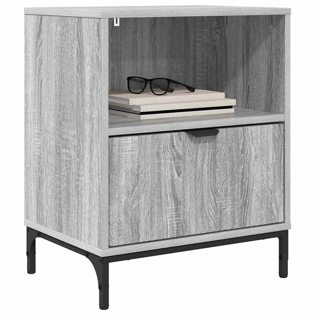 vidaXL Nachttisch 2 pcs Grau Sonoma 49 x 36 x 61 cm Holzwerkstoff
