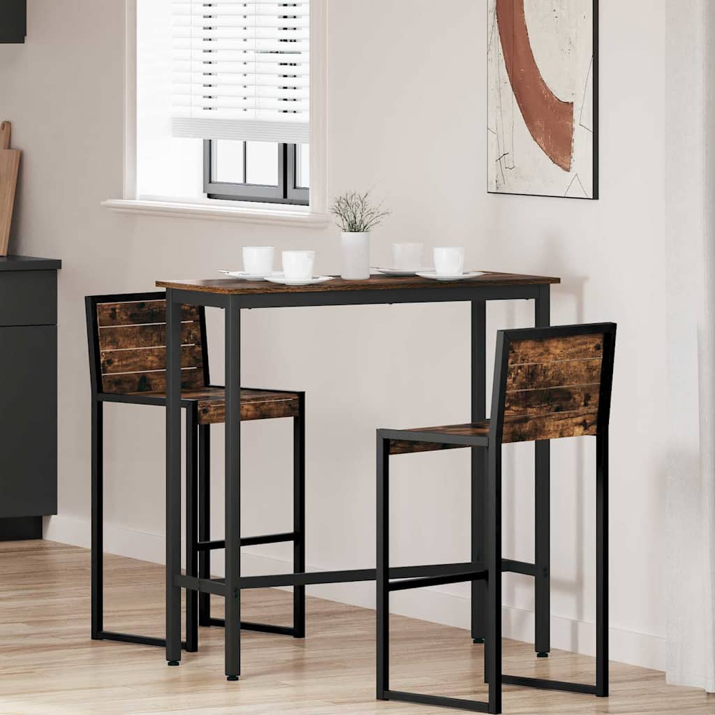 vidaXL Tisch Geräucherte Eiche 100 x 50 x 90,5 cm