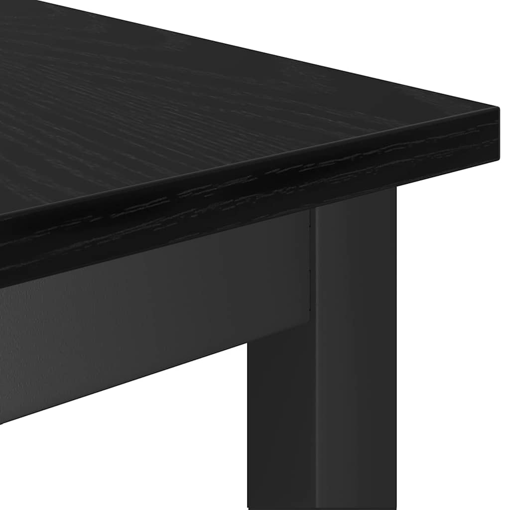 vidaXL Esstischbank Schwarz Eichen-Optik 100 x 32,5 x 48,5 cm