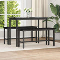vidaXL Esstischbank Schwarz Eichen-Optik 100 x 32,5 x 48,5 cm