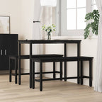 vidaXL Esstischbank Schwarz Eichen-Optik 100 x 32,5 x 48,5 cm
