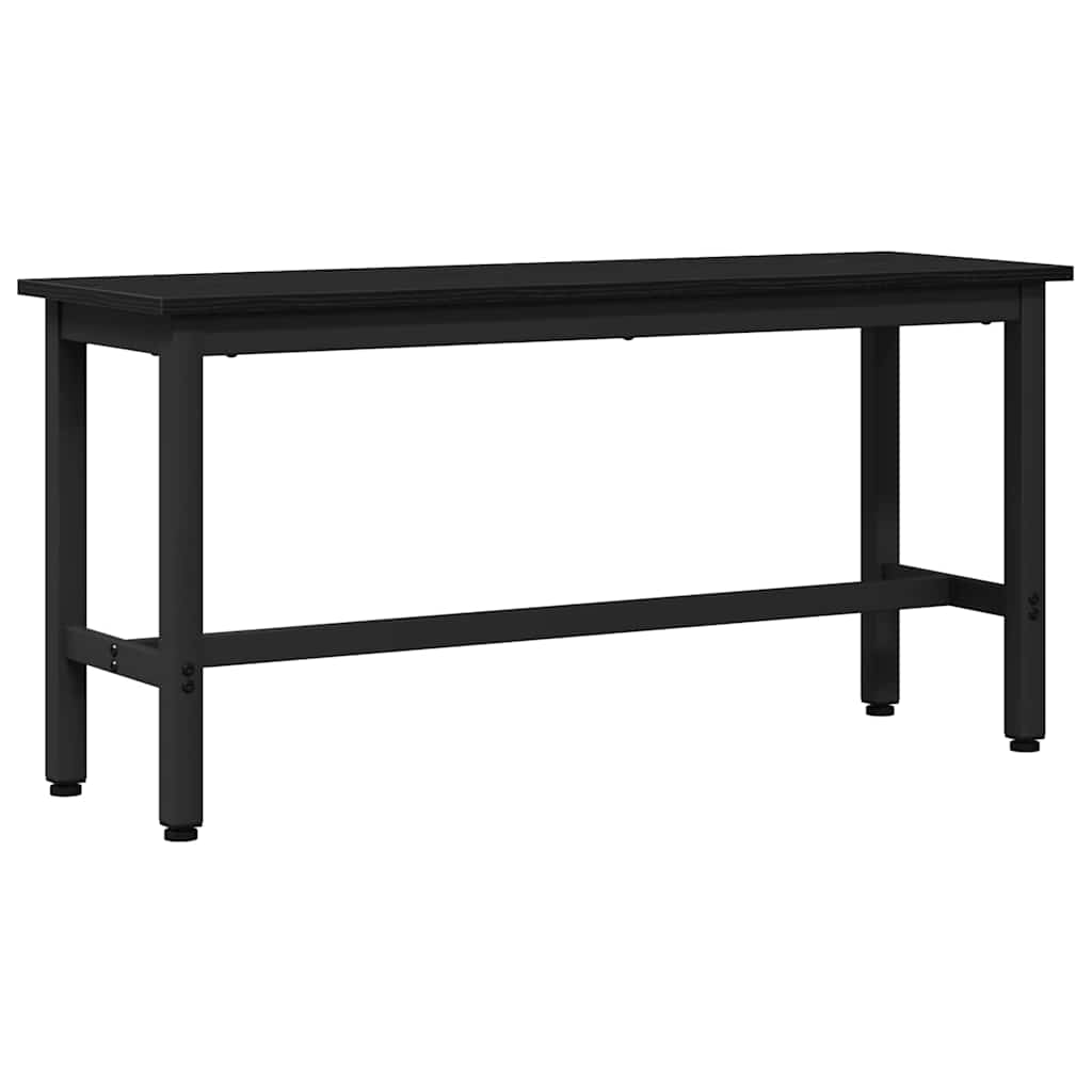 vidaXL Esstischbank Schwarz Eichen-Optik 100 x 32,5 x 48,5 cm