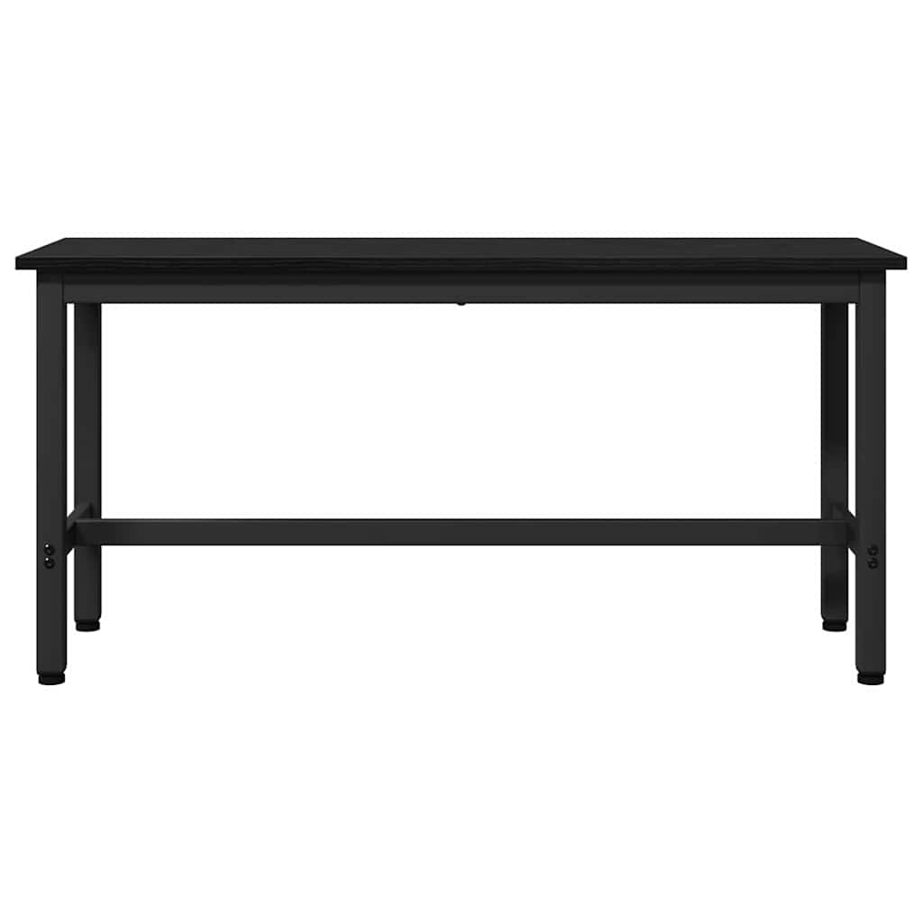 vidaXL Esstischbank Schwarz Eichen-Optik 100 x 32,5 x 48,5 cm