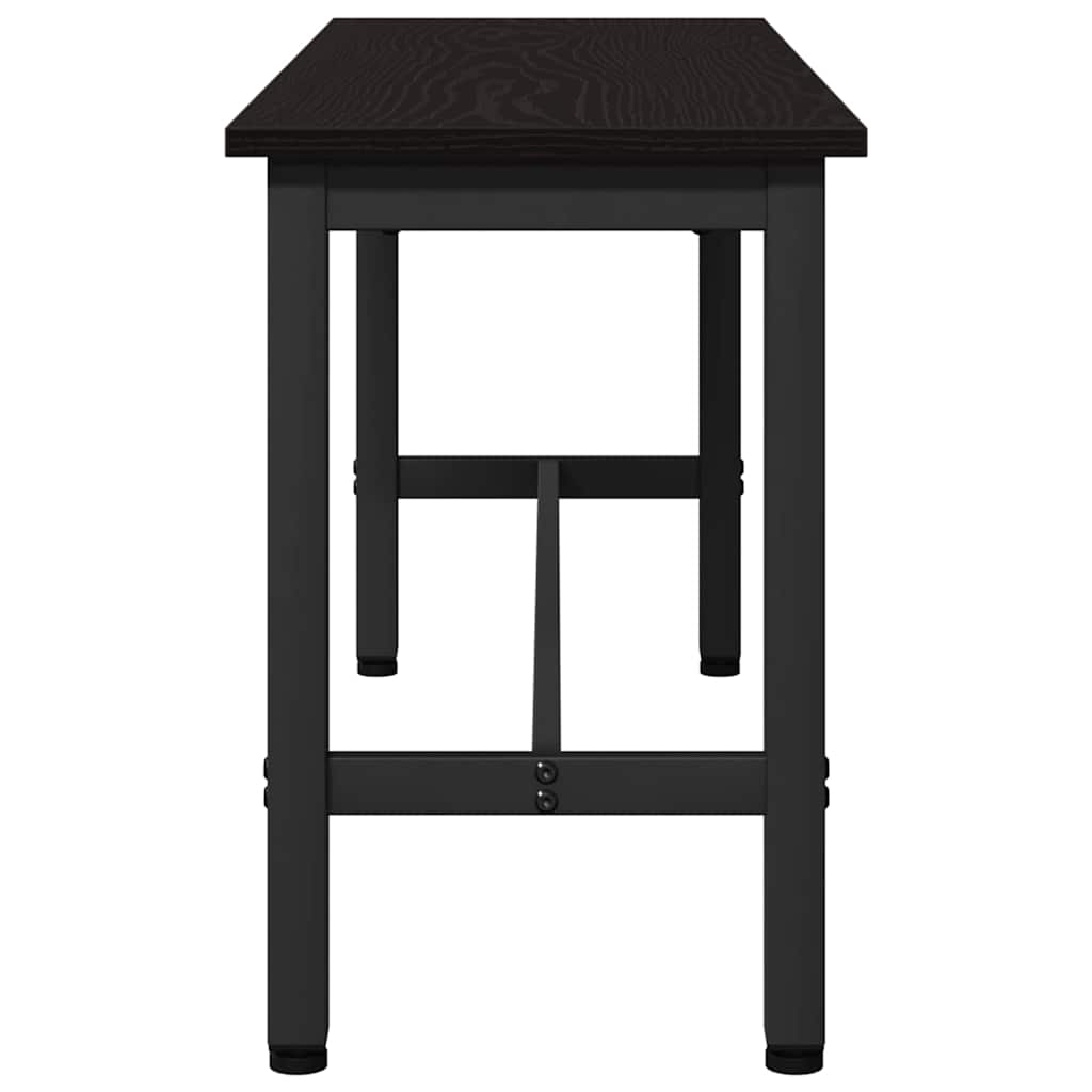 vidaXL Esstischbank Schwarz Eichen-Optik 100 x 32,5 x 48,5 cm