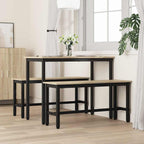 vidaXL Esstischbank 2 pcs Sonoma-Eiche 100 x 32,5 x 48,5 cm