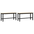 vidaXL Esstischbank 2 pcs Sonoma-Eiche 100 x 32,5 x 48,5 cm