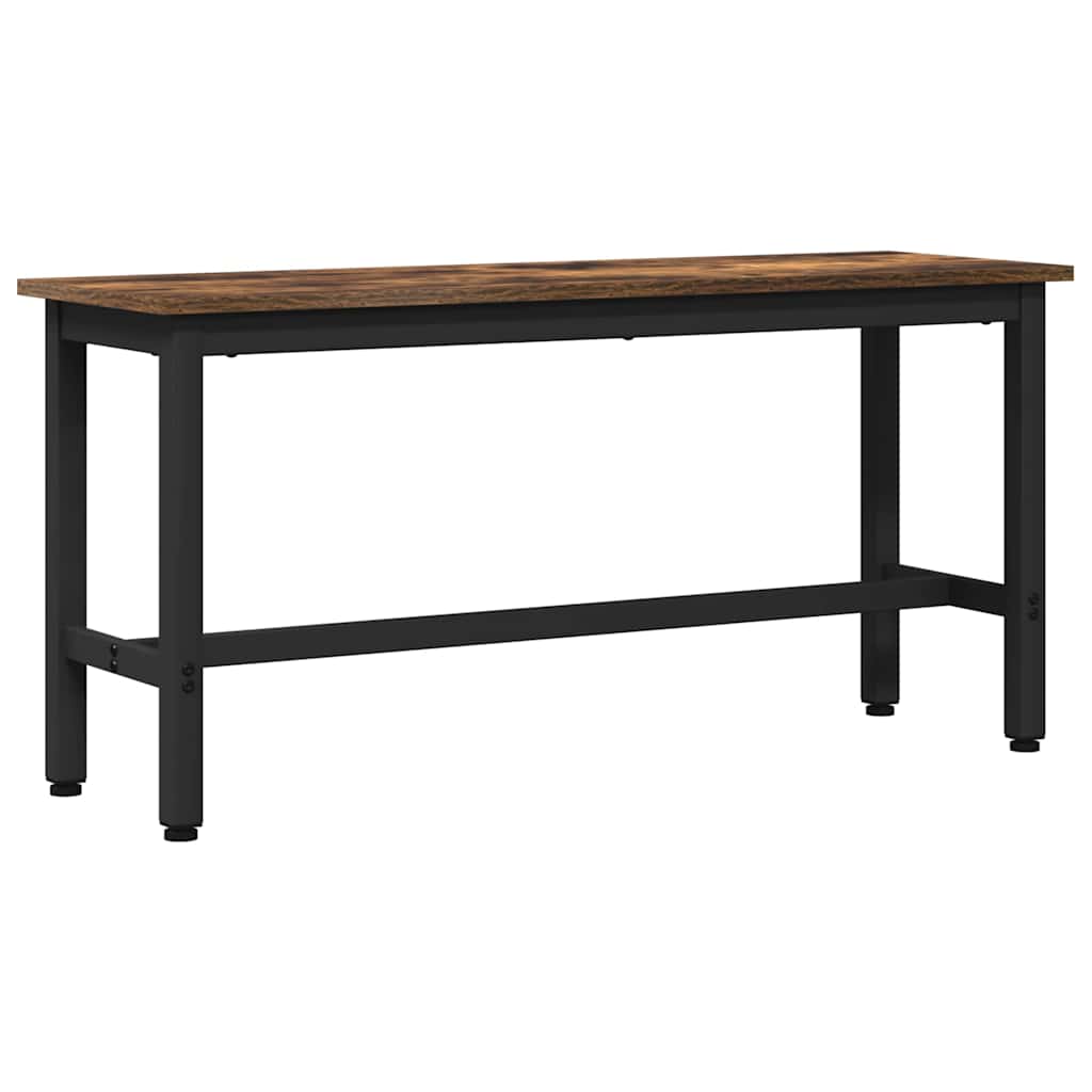 vidaXL Esstischbank 2 pcs Geräucherte Eiche 100 x 32,5 x 48,5 cm