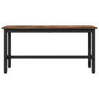 vidaXL Esstischbank 2 pcs Geräucherte Eiche 100 x 32,5 x 48,5 cm
