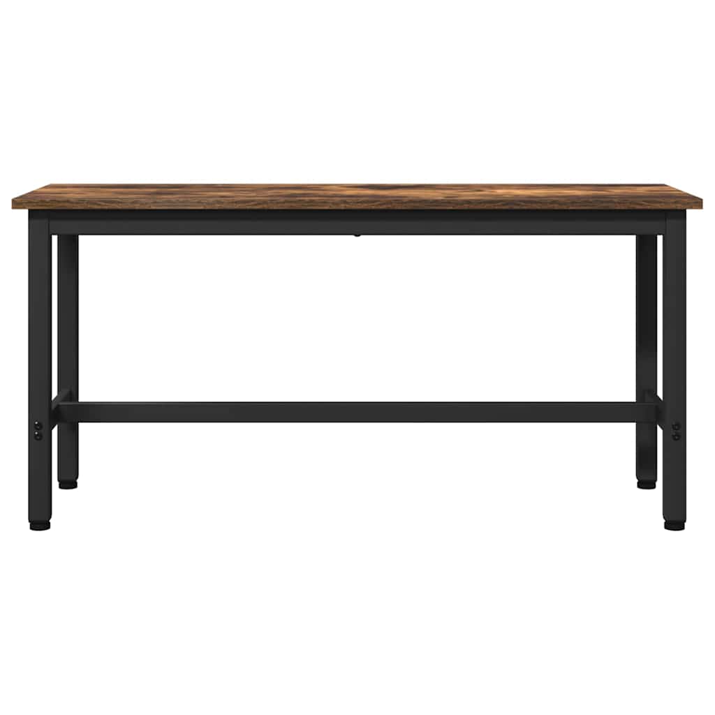 vidaXL Esstischbank 2 pcs Geräucherte Eiche 100 x 32,5 x 48,5 cm