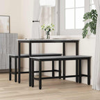 vidaXL Esstischbank 2 pcs Graues Sonoma 100 x 32,5 x 48,5 cm