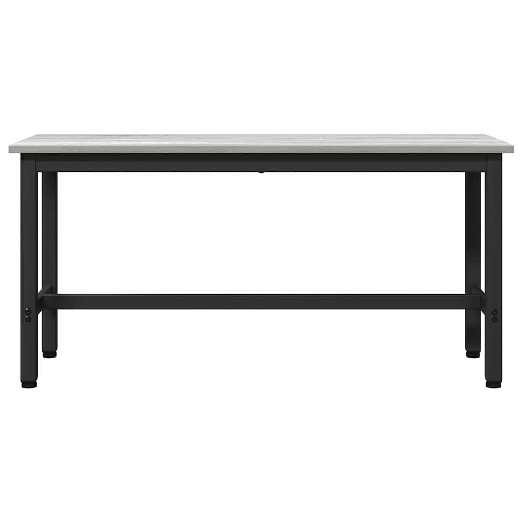 vidaXL Esstischbank 2 pcs Graues Sonoma 100 x 32,5 x 48,5 cm