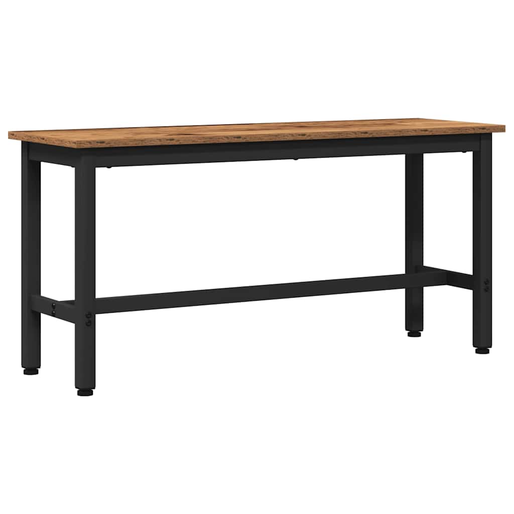 vidaXL Esstischbank 2 pcs Altholz 100 x 32,5 x 48,5 cm