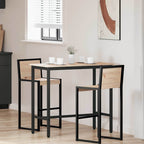 vidaXL Tisch Natur 100 x 50 x 91 cm Ingenieure Holz und Stahl