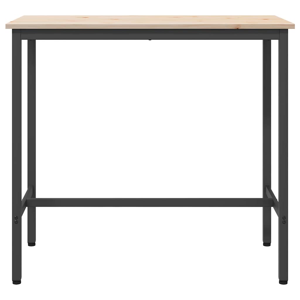 vidaXL Tisch Natur 100 x 50 x 91 cm Ingenieure Holz und Stahl