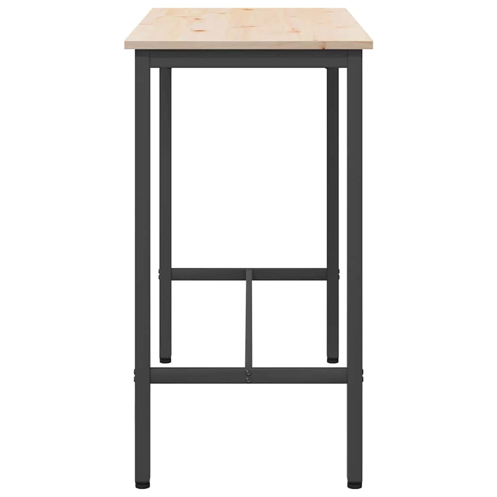 vidaXL Tisch Natur 100 x 50 x 91 cm Ingenieure Holz und Stahl