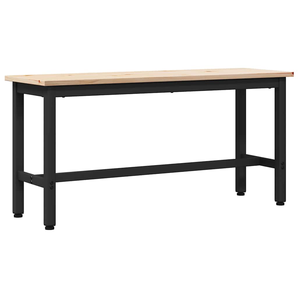 vidaXL Esstischbank Natur 100 x 32,5 x 49 cm Massives Kiefernholz