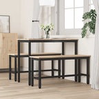 vidaXL Esstische 2 pcs Natur 100 x 32,5 x 49 cm Massives Kiefernholz