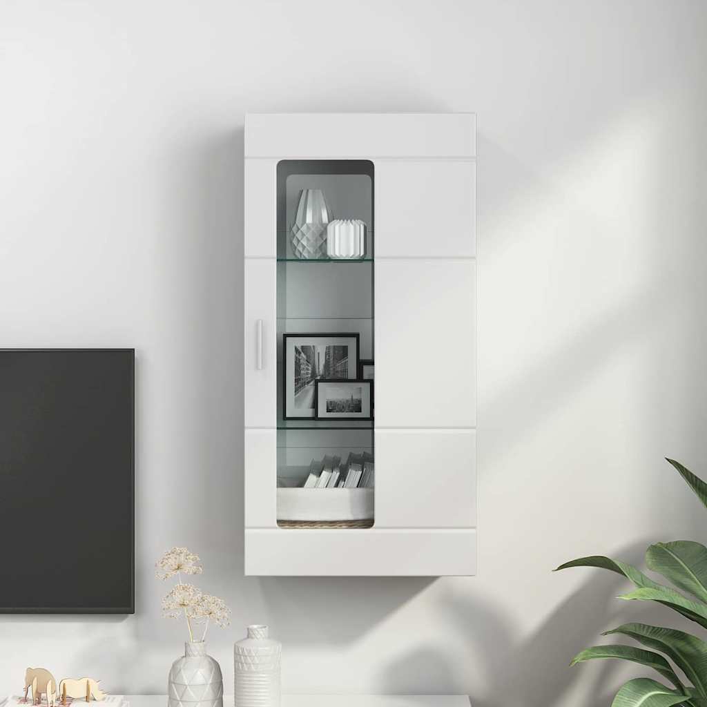 vidaXL Holzschrank Hochglanz Weiß 50 x 29 x 100 cm Holzwerkstoff