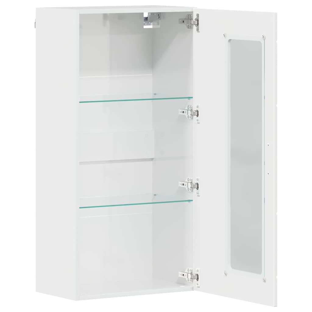 vidaXL Holzschrank Hochglanz Weiß 50 x 29 x 100 cm Holzwerkstoff