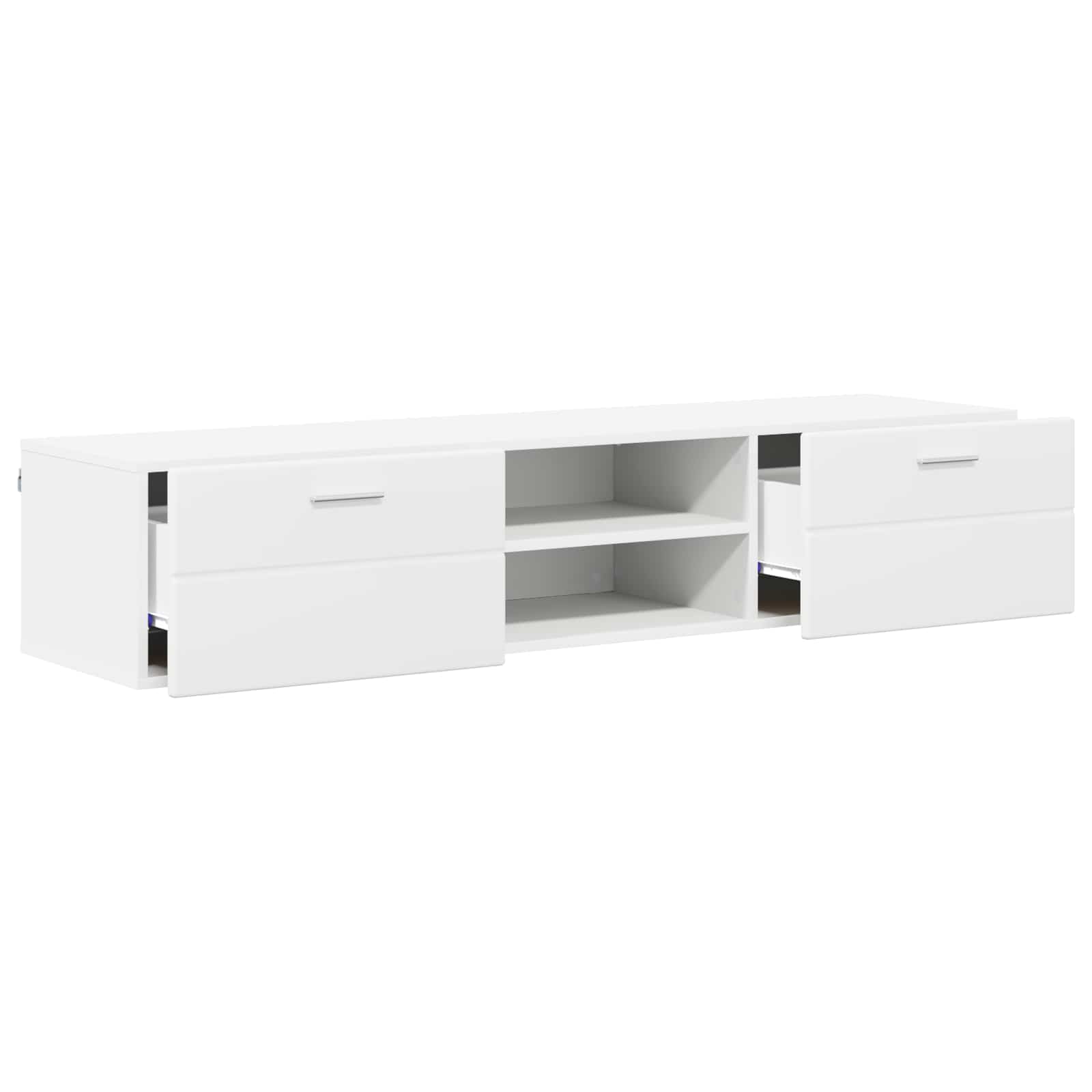 vidaXL Holzschrank mit Schubladen Weiß 150 x 39 x 30 cm Holzwerkstoff
