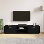 vidaXL Holzschrank Wandmontiert Schwarz 150 x 39 x 30 cm Holzwerkstoff