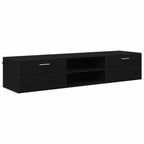 vidaXL Holzschrank Wandmontiert Schwarz 150 x 39 x 30 cm Holzwerkstoff