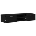vidaXL Holzschrank Wandmontiert Schwarz 150 x 39 x 30 cm Holzwerkstoff