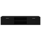 vidaXL Holzschrank Wandmontiert Schwarz 150 x 39 x 30 cm Holzwerkstoff