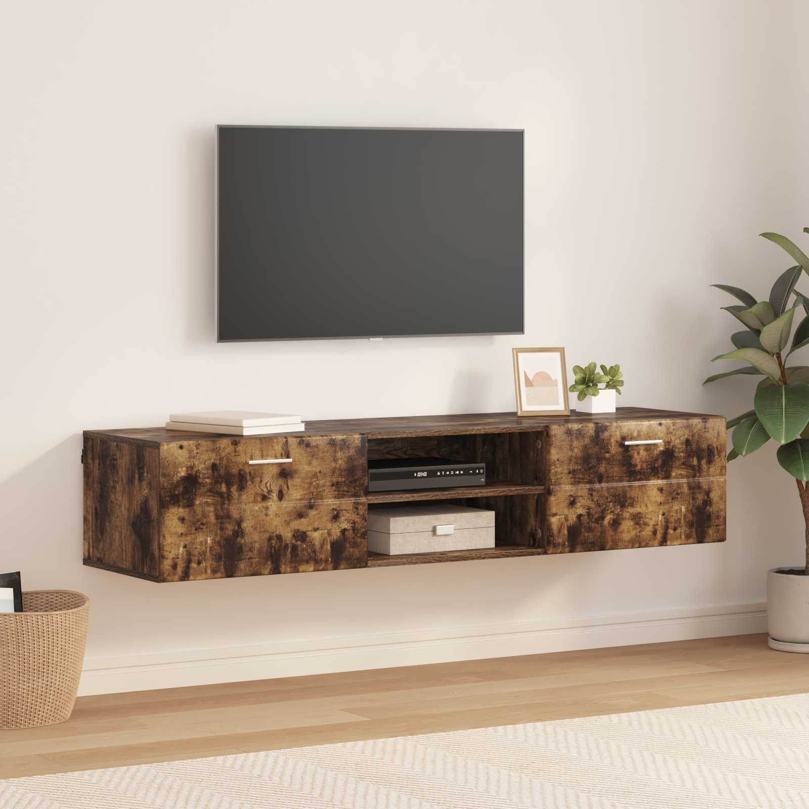 vidaXL Holzschrank Geräucherte Eiche 50 x 29 x 100 cm Holzwerkstoff