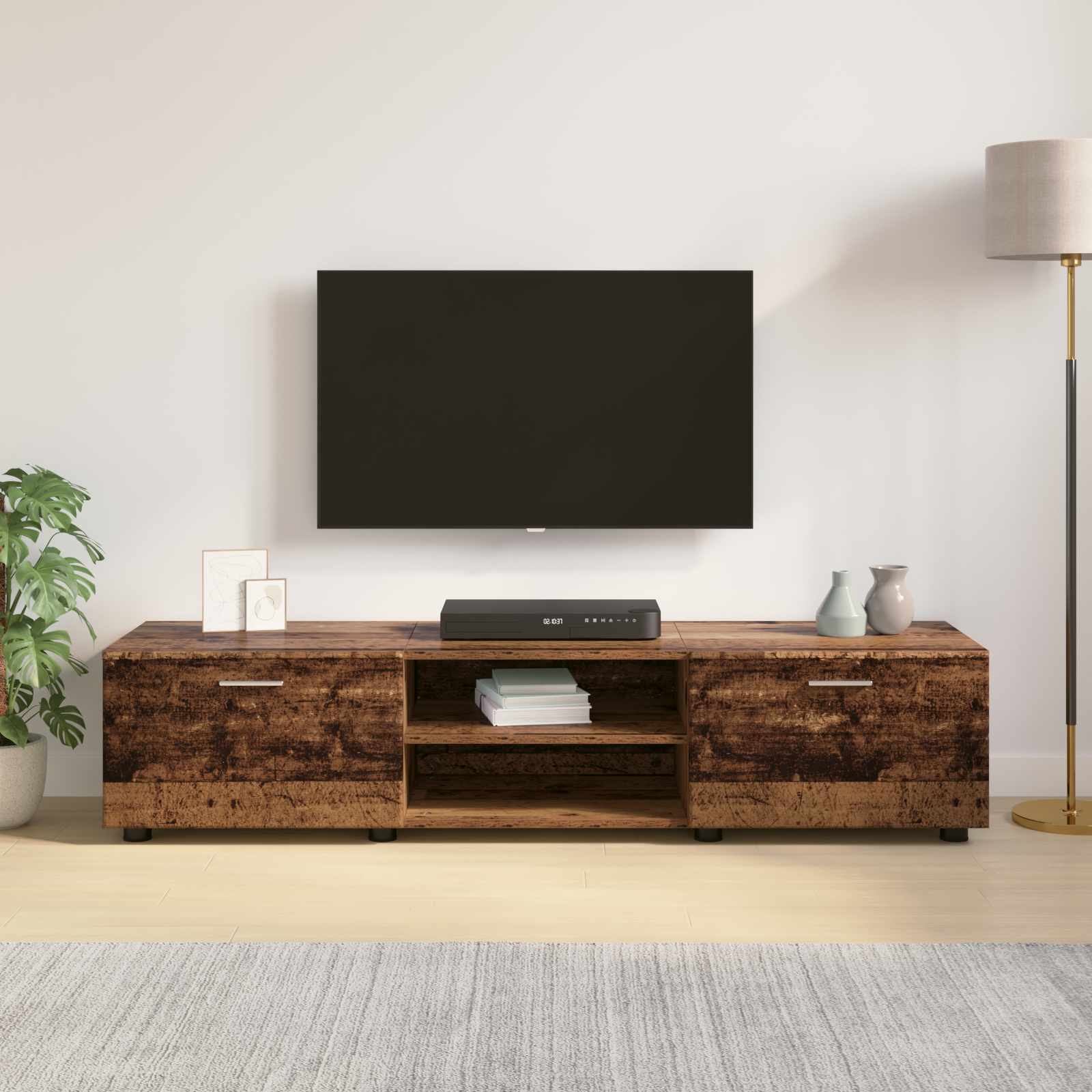 vidaXL Holzschrank Wandmontiert Altholz 150 x 39 x 30 cm Holzwerkstoff