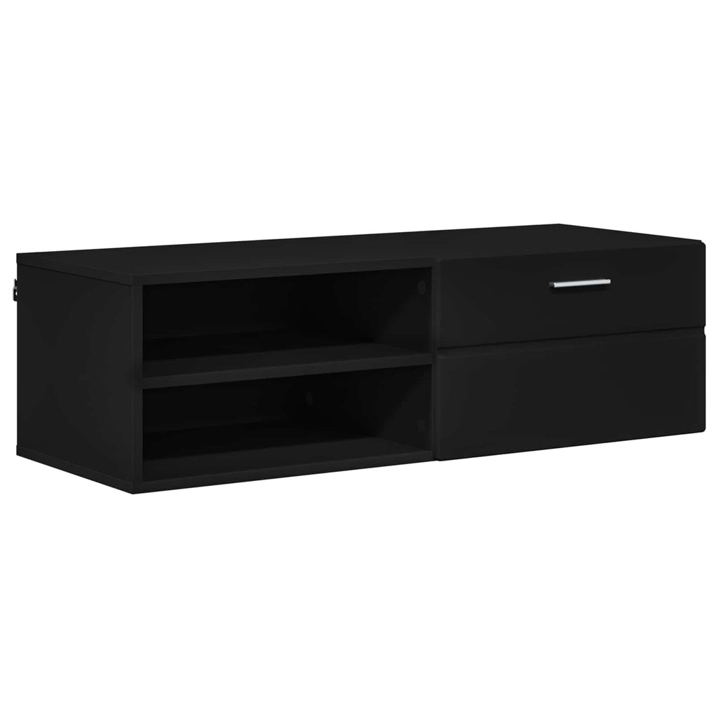 vidaXL Holzschrank Schwarz 100,5 x 39 x 30 cm Holzwerkstoff