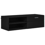vidaXL Holzschrank Schwarz 100,5 x 39 x 30 cm Holzwerkstoff
